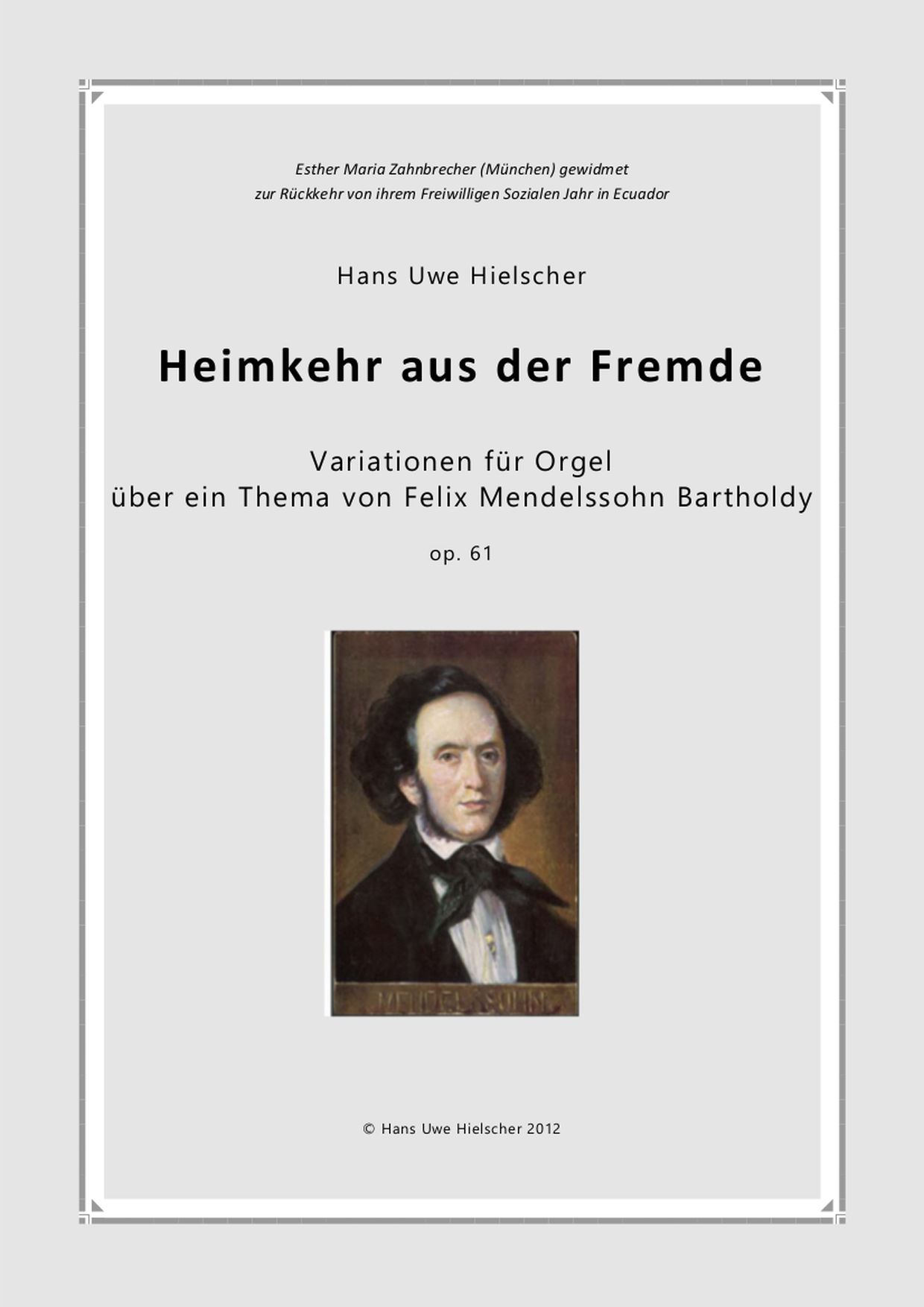 variationen über ein Thema von Mendelssohn